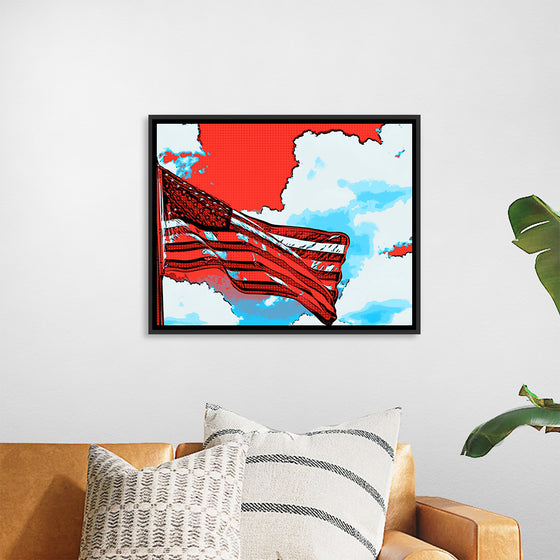 "Red White Blue Art Flag"