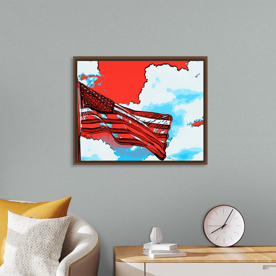 "Red White Blue Art Flag"