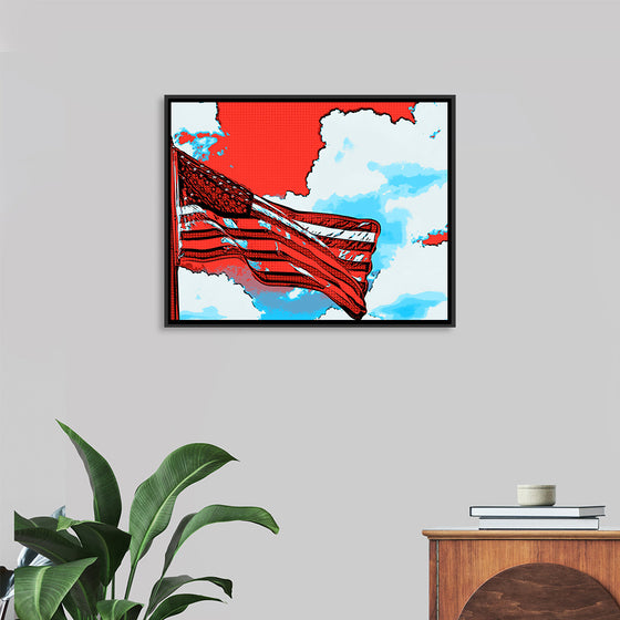 "Red White Blue Art Flag"