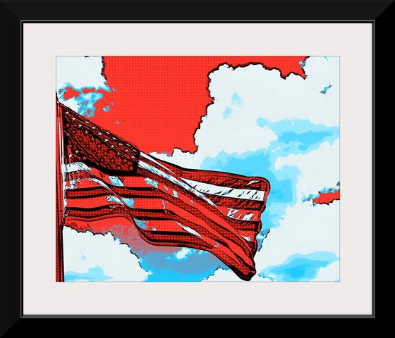 "Red White Blue Art Flag"