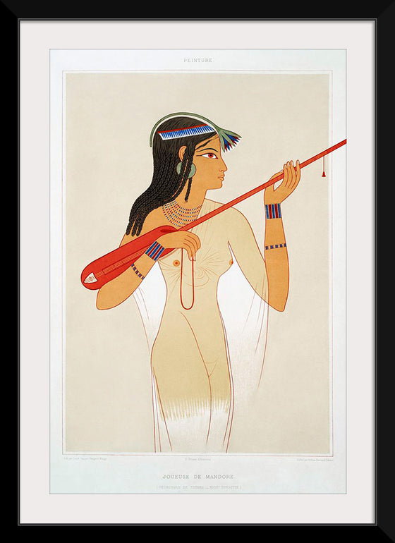 "Mandore player from Histoire de l'art Egyptien (1878)", Emile Prisse d'Avennes