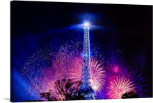  “Fireworks at Eiffel Tower, Paris, France” is a stunning print that captures the beauty and excitement of a fireworks display over the iconic Eiffel Tower in Paris.