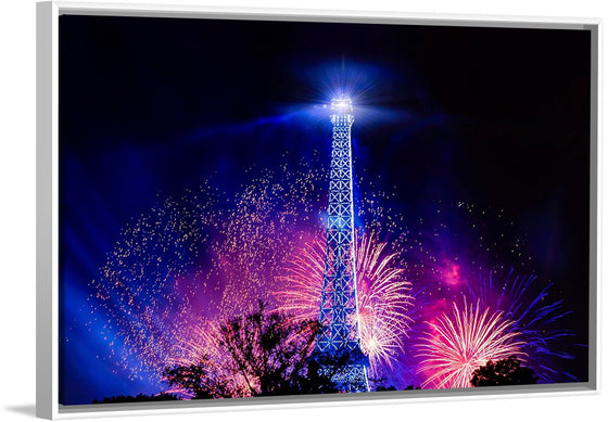 "Fireworks at Eiffel Tower, Paris, France"