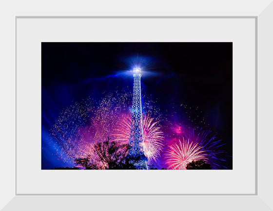 "Fireworks at Eiffel Tower, Paris, France"