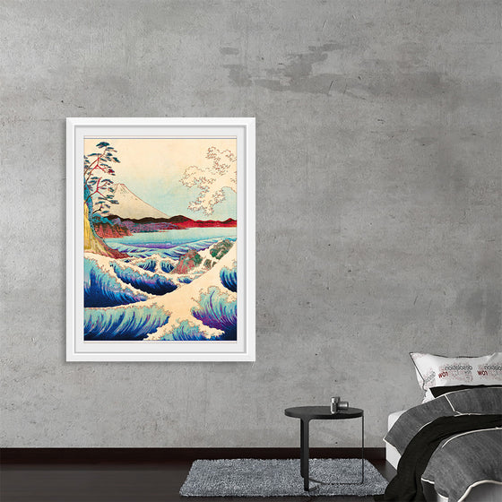 "The Great Wave in The Japanese Village", Katsushika Hokusai