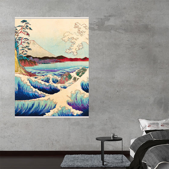 "The Great Wave in The Japanese Village", Katsushika Hokusai