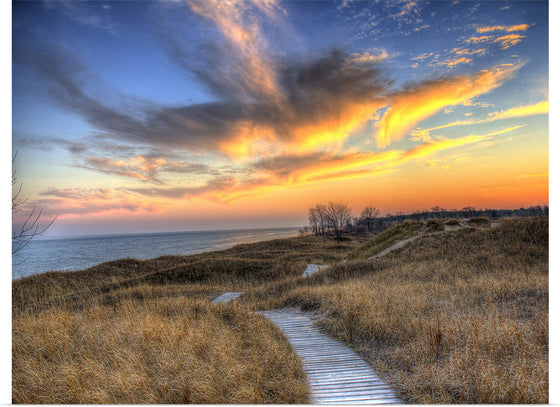 "Colorful Dusk Above The Dunes, Andrae State park"