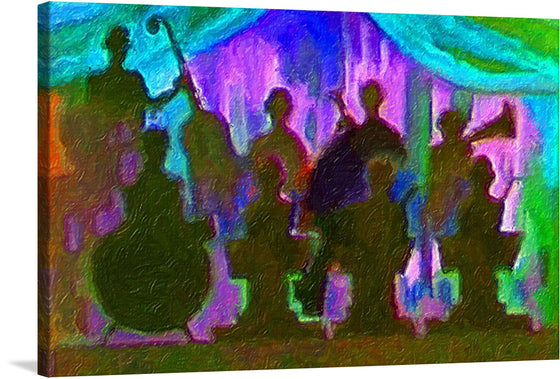 This vibrant and captivating print captures the electric energy of a live band onstage. The artist’s bold brushstrokes and vivid color palette transport viewers to the heart of the performance. As the lead singer belts out soulful lyrics, the guitarist’s fingers dance across the strings, and the drummer’s rhythm reverberates through the crowd. 