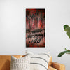 "Red and Black Contemporary Art of Piano Keys"