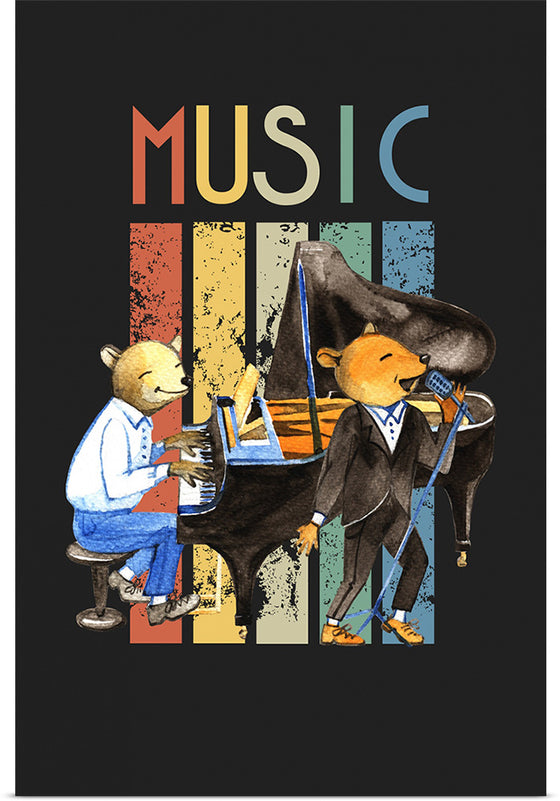 "Music Vintage Jazz Poster"