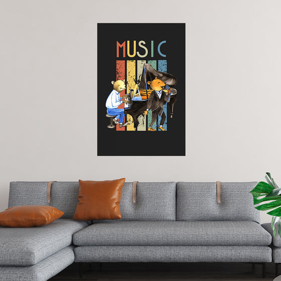 "Music Vintage Jazz Poster"