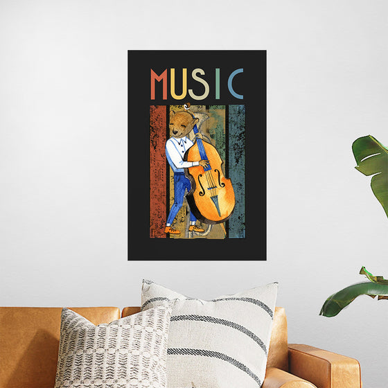 "Music Jazz Vintage Bear"