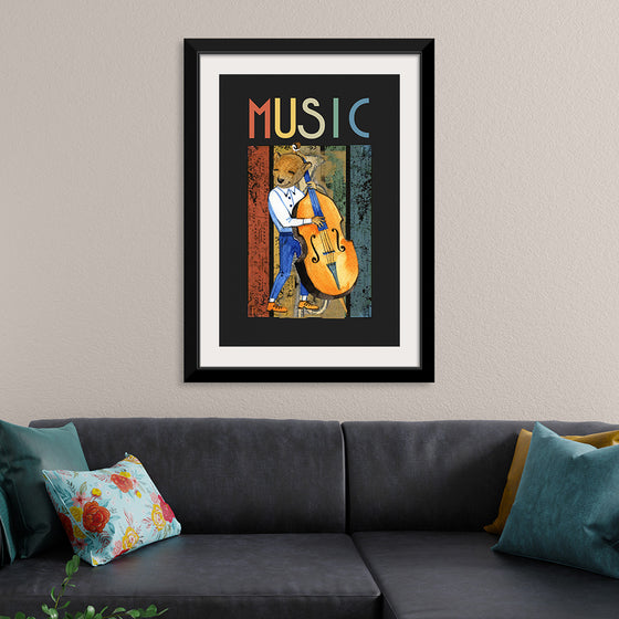 "Music Jazz Vintage Bear"