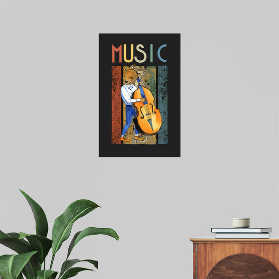 "Music Jazz Vintage Bear"