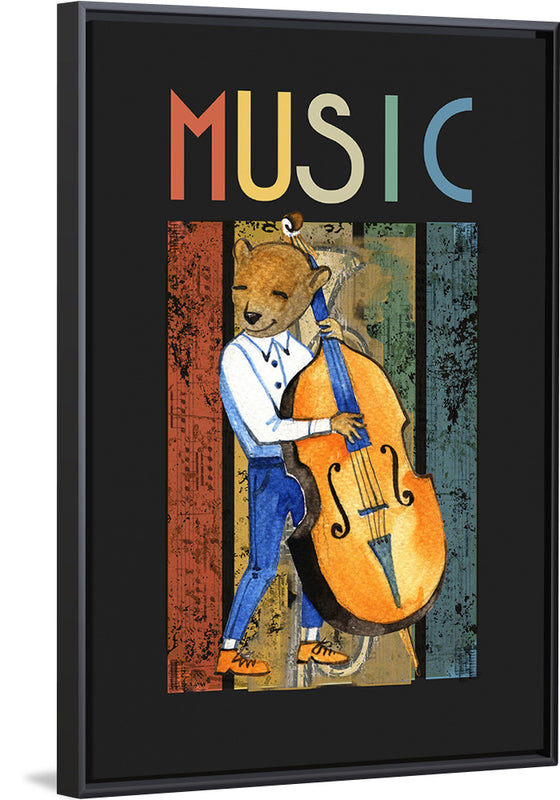 "Music Jazz Vintage Bear"