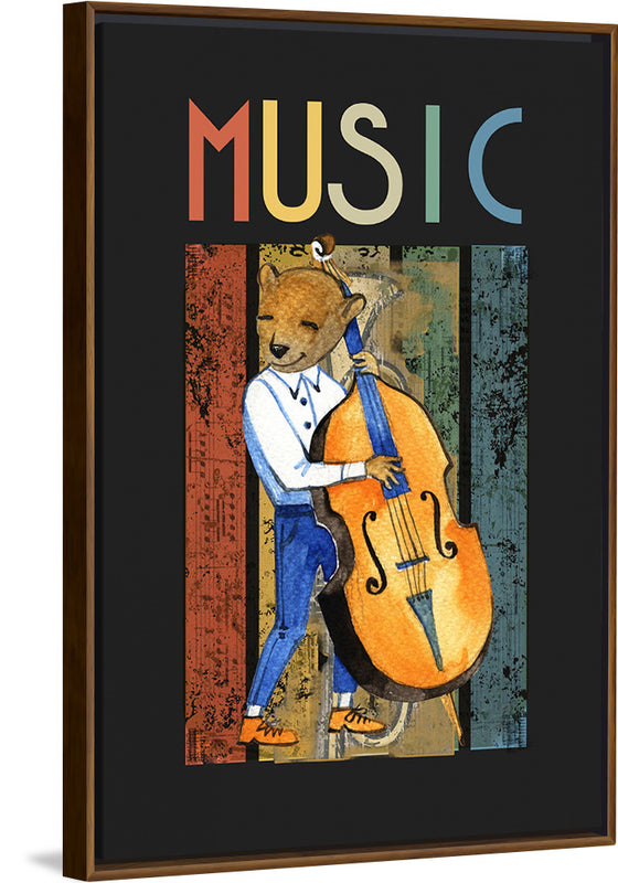 "Music Jazz Vintage Bear"