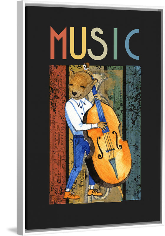 "Music Jazz Vintage Bear"