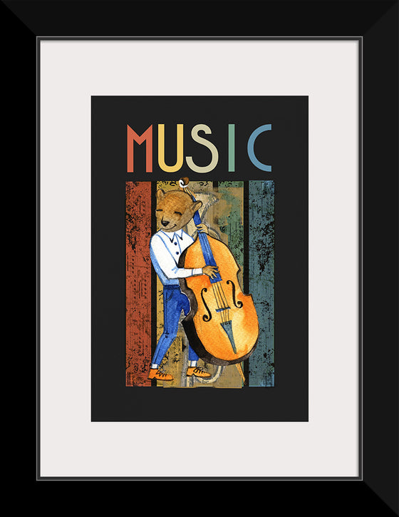 "Music Jazz Vintage Bear"