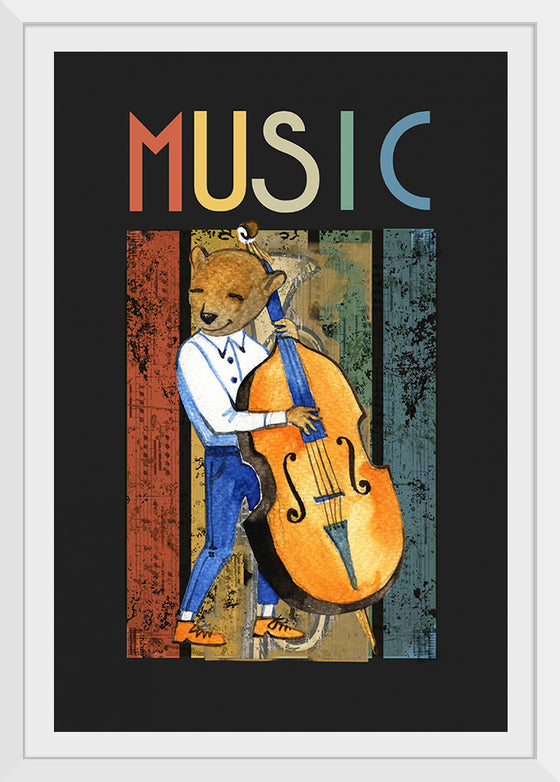 "Music Jazz Vintage Bear"