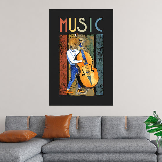 "Music Jazz Vintage Bear"