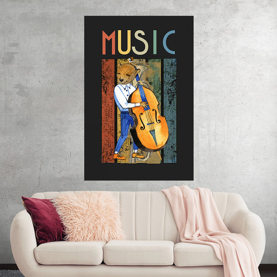 "Music Jazz Vintage Bear"