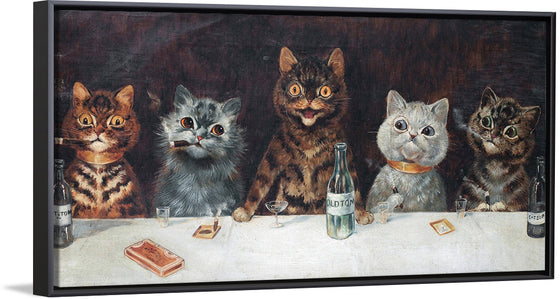 "Vintage Cats Illustration Art"