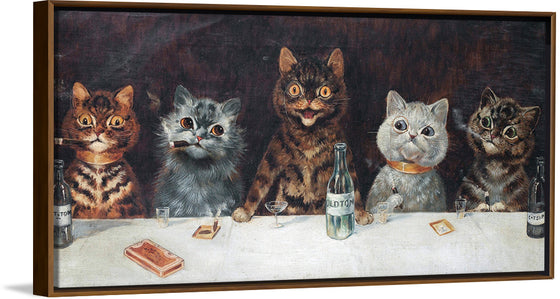 "Vintage Cats Illustration Art"