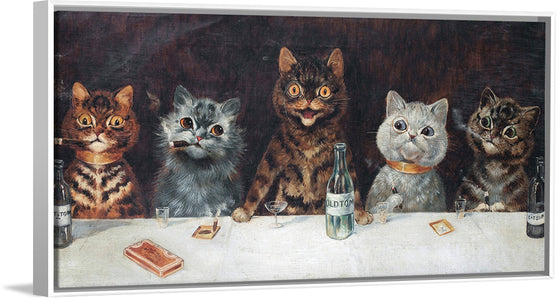 "Vintage Cats Illustration Art"