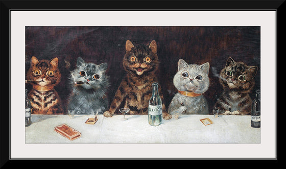 "Vintage Cats Illustration Art"