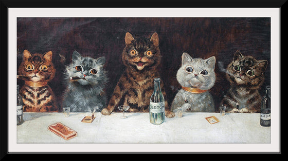 "Vintage Cats Illustration Art"