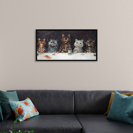 "Vintage Cats Illustration Art"