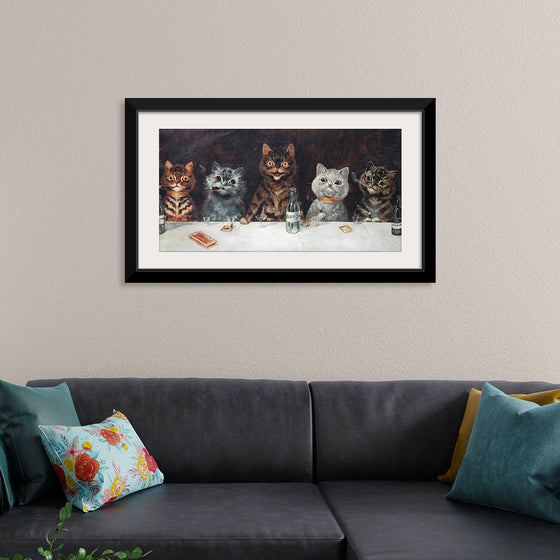 "Vintage Cats Illustration Art"