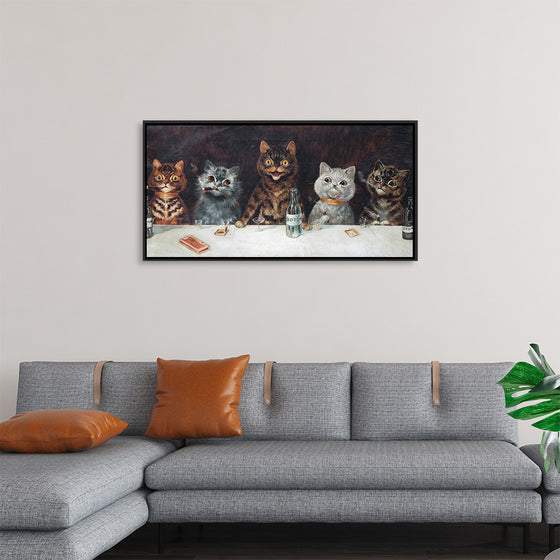 "Vintage Cats Illustration Art"