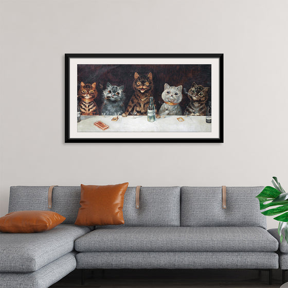 "Vintage Cats Illustration Art"