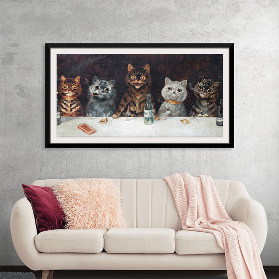 "Vintage Cats Illustration Art"