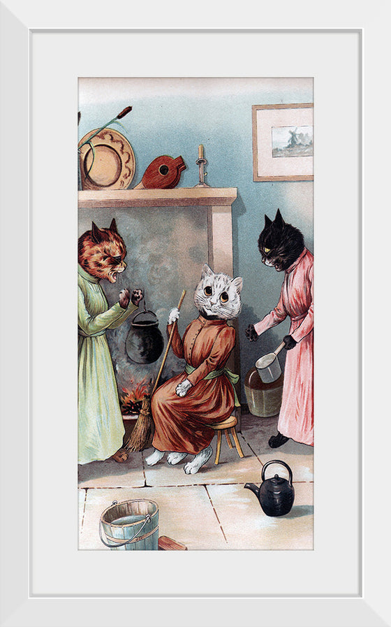 "Three Cats as Cinderella and the Ugly Sisters"