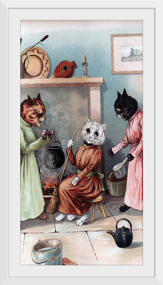 "Three Cats as Cinderella and the Ugly Sisters"