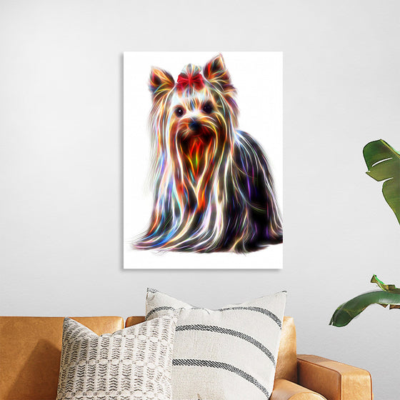 "Fractal Wire Yorkshire Terrier Dog"