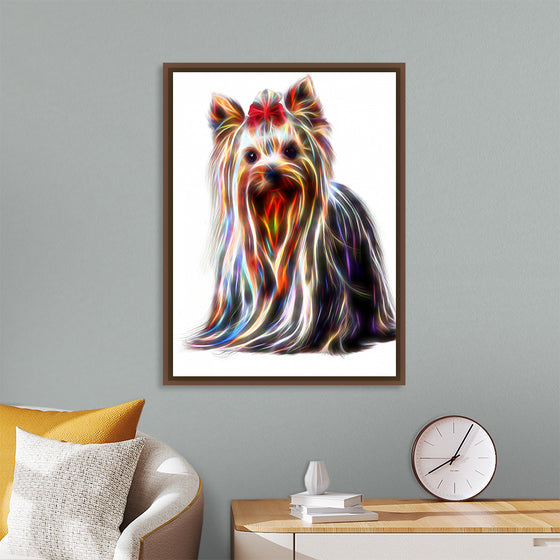 "Fractal Wire Yorkshire Terrier Dog"