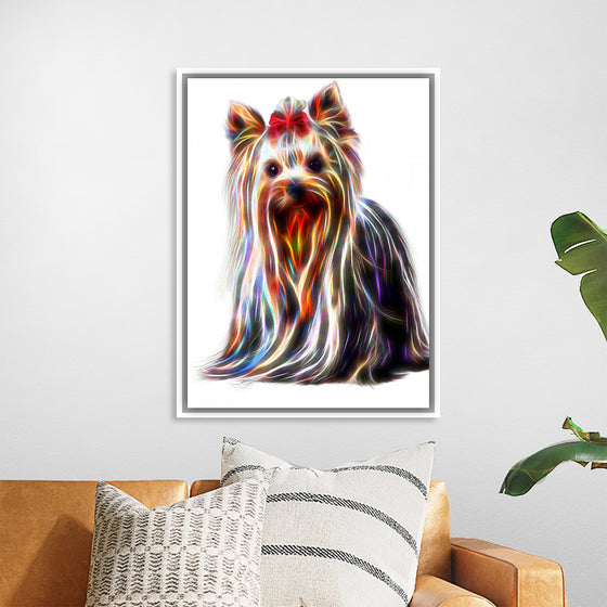 "Fractal Wire Yorkshire Terrier Dog"