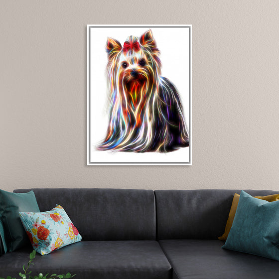 "Fractal Wire Yorkshire Terrier Dog"