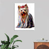 "Fractal Wire Yorkshire Terrier Dog"