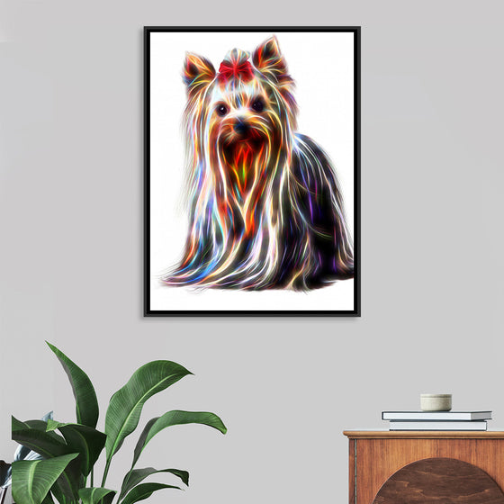 "Fractal Wire Yorkshire Terrier Dog"