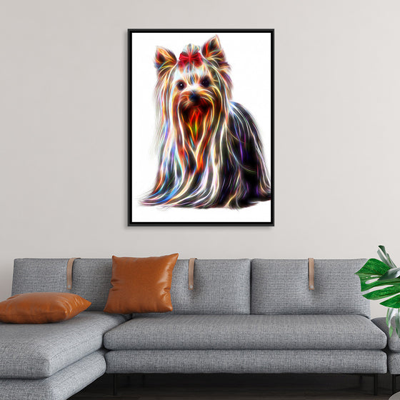 "Fractal Wire Yorkshire Terrier Dog"