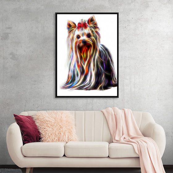 "Fractal Wire Yorkshire Terrier Dog"