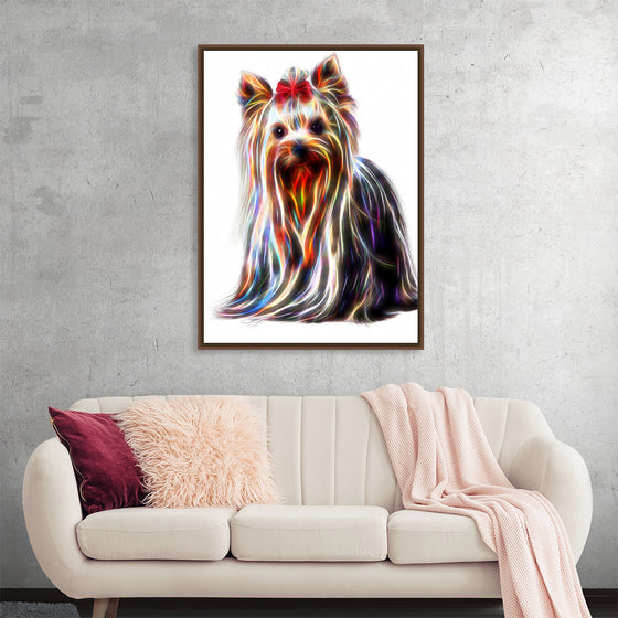 "Fractal Wire Yorkshire Terrier Dog"