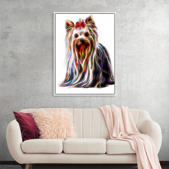 "Fractal Wire Yorkshire Terrier Dog"