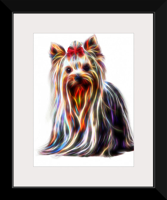 "Fractal Wire Yorkshire Terrier Dog"