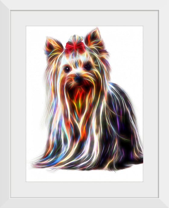 "Fractal Wire Yorkshire Terrier Dog"