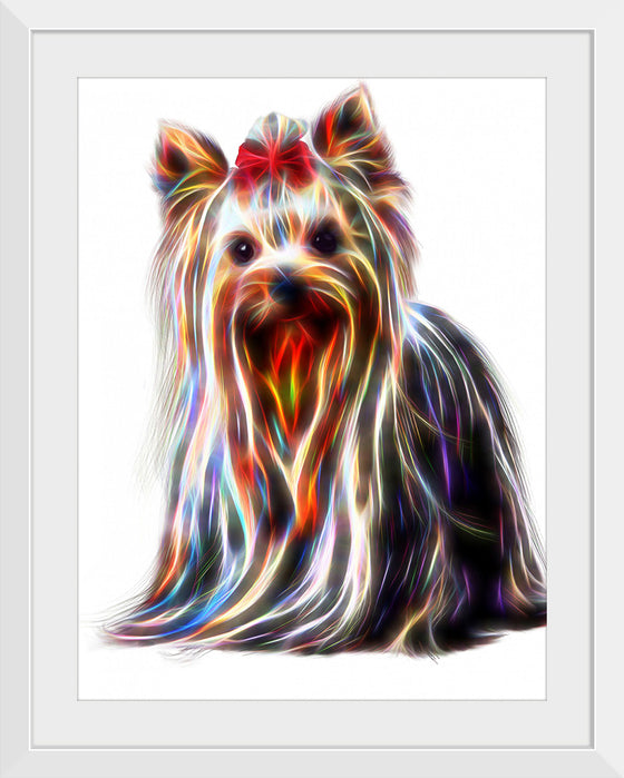 "Fractal Wire Yorkshire Terrier Dog"